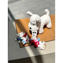 大きなDIY換装可能な小犬の置物【お伴に最適】