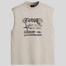 夏用 メンズプリントタンクトップ【ゆったりフィット・カジュアルデザイン】