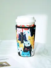 4mm厚手ネオプレンコーヒーカップカバー【防冷凝・断熱・持ちやすい・再利用可能】