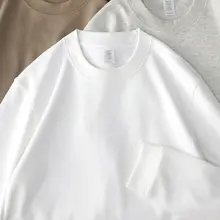 厚手フリース製 メンズ長袖Tシャツ【保温・ゆったりフィット・無地・アメリカンヴィンテージスタイル】