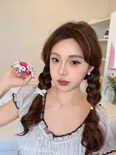 カラフルドットリボンハートヘアゴム【高弾力・耐久性・可愛いデザイン】