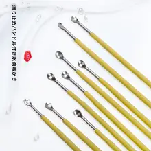 手作り研磨スリップ防止ステンレス製耳かきスプーン【水滴型・ラウンドスプーン・耳掃除用】