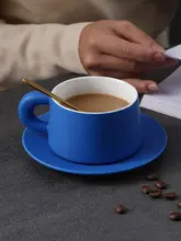 高級感ある手作り陶器コーヒーカップ【シンプルデザイン・ティータイム用・家庭用】