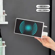 玄関用ホワイト収納ラック【マグネット付き・鍵・傘・マスク収納可能】