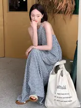 バックオープンのロングドレス【フレンチスタイル・フィット・夏用・ビーチ・旅行対応】