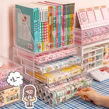 デスクオーガナイザー アクリル製 本立て 収納ボックス 文房具 絵本 ラック 家庭用 勉強 キッズ 男の子 女の子