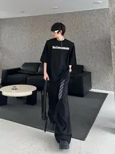 デザイン性抜群のプレス加工Tシャツ【ファッション字母プリント・シンプルなフィット感】