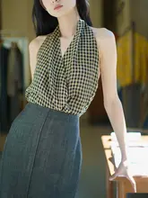 墨染めデニム風リネンタイトスカート