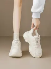 加熱効果がある厚手の老爹靴【秋冬用・厚底・カジュアル・女性用】