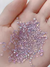 5Aミニ透明合金ジルコニア装飾用ネイルアート【異形ダイヤモンド・爆閃・ホログラム効果】