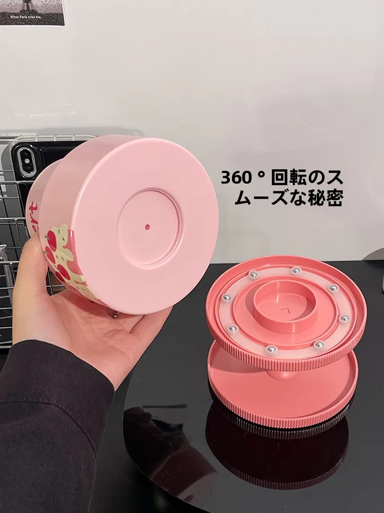 可愛い回転式メイクブラシ収納筒：化粧棚 おしゃれ に最適な小物収納の実用性