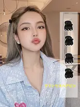 黒いミニヘアクリップ【夏用・王女風・前髪用・極上の柔らかさ】
