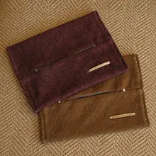 羊毛製 ハンドメイド ティッシュボックス【抽象デザイン】