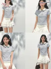 ポロTシャツ【フェイクレイヤード・ピンク・ストーン付き・短袖・極上の柔らかさ】
