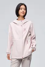 Camel アウトドア用 フリースソフトシェルジャケット【ウィンドブレーカー・女性用・ウエストシェイプ・ピンク】