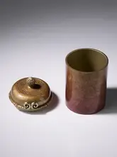 悟空デザインの銅製茶葉缶【リビングテーブル用・アート工芸品】