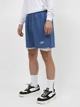 SLAMBLE メンズバスケットボールショートパンツ【夏用・トレーニング・ハーフパンツ・2重構造】