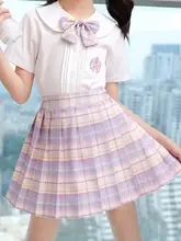 夏向け 子供用学院風制服スカート【女児用・半袖・ドレススタイル】（セットアップ対応）