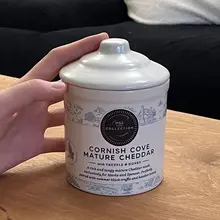 イギリス式陶器製ストレージジャー【ティー・アロマキャンドル・ヨーグルト用・蓋付き】
