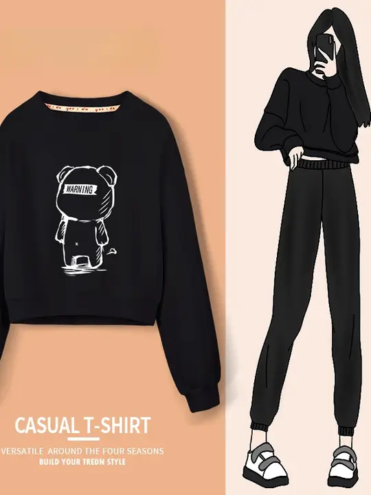 優雅なデザインの黒のゆったり短袖トップス【女性用・ファッション・洗練されたスタイル】