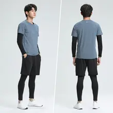 メンズランニングウェアセット【長袖・速乾・フィットネス用・秋季アウトドア】