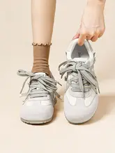 レトロデザイン 厚底スニーカー【カジュアル・女性用・クッション性・高身長効果】