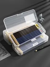 透明ペンケース【大容量・デスク上用・多機能文房具収納】