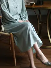 江南スタイルの女性用ハイウエストAラインスカート【春夏用・通勤・漢民族スタイル】