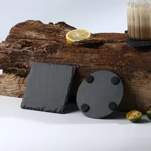天然岩石製防滑コースター【手作りの石板・ウイスキーやカクテル用】