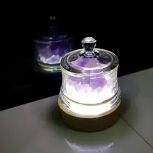 アロマオイル保存容器 水晶ディフューザー付きカップ【ロマンティックなナイトライト・女性の部屋用】