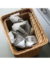 大容量編み風デザインのランドリーバスケット【衣類・おもちゃ収納用】