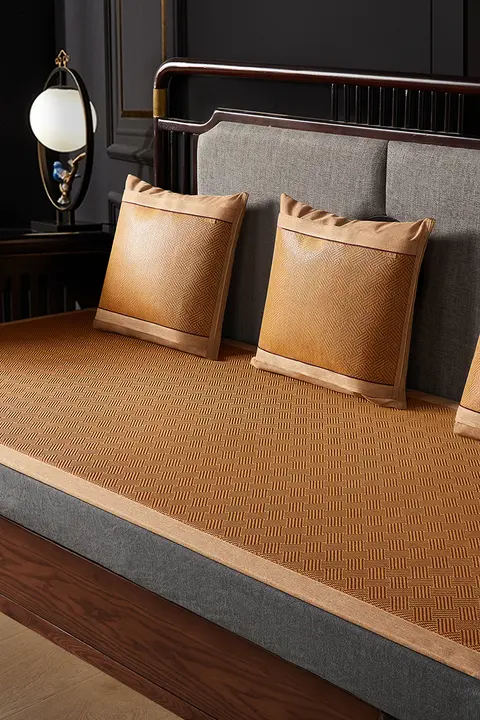 Beyond home 防滑仕様の藤製ソファクッション【リビング用・快適な涼感・単品】