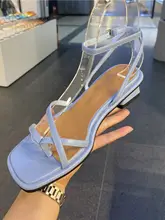 大人可愛いシンプルデザインの細ストラップサンダル【低ヒール・バックル付き・夏用】