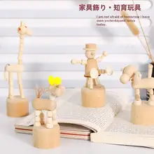 木製ミニ動物デスクトップ飾り【北欧風・子供用・知育玩具】