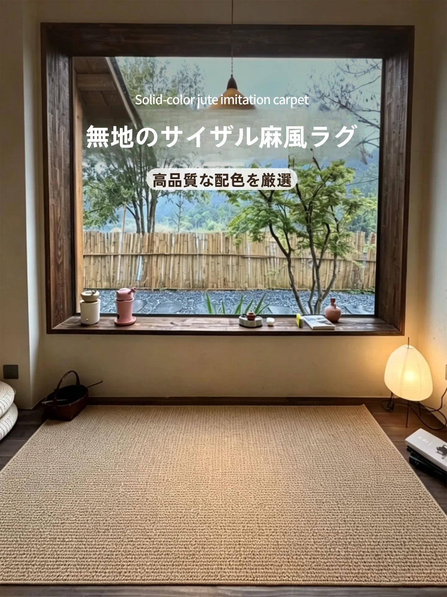 和室に合うラグの選び方：采萱の禅意風麻製ラグが解決する清掃とデザインの課題