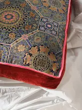 アンティーク風の蒲團坐垫【テラス・畳・ソファ用・ウエーブデザイン・ビンテージスタイル】（セットアップ対応）