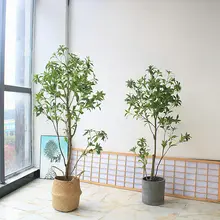 和風デザインのフェイク植物【床置き用・ホテルやリビングに最適・プラスチック製鉢】