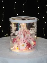 DIYハンドメイドフラワーアレンジメント材料キット【プリンセスドレス風・ギフトボックス入り・誕生日プレゼント】