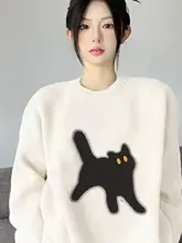 ゆったりしたデザインのニットプルオーバー【秋冬向け・温かい・女性用】（セットアップ対応）