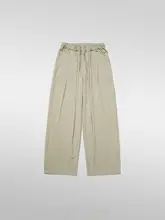 シンプルな無地のストレートカジュアルパンツ【夏用・薄手・ゆったり着用】