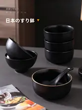 シンプルデザインの黒い米飯碗【家庭用・陶器製・高級感ある食器】