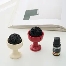アロマストーン 溶岩石 脚付き おしゃれ 上品 インテリア リビング 寝室 デスク ギフト「XEMO」