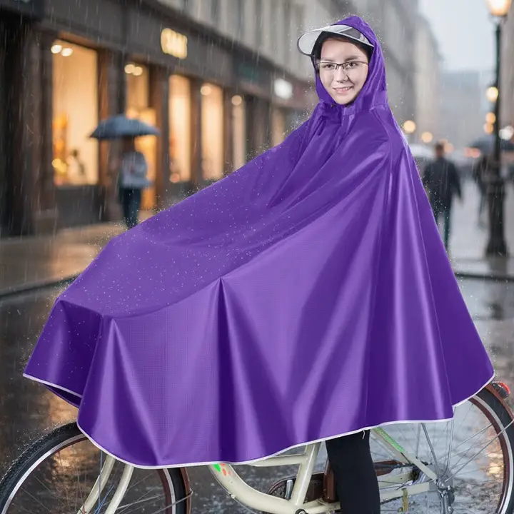 自転車用レインコート【男女兼用・防水・シンプルデザイン】