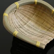 手作り竹編み おしゃれな斜口バスケット【点心・寿司・果物用プレート】