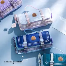 JK風 大容量キャンバスペンケース【手提げ・学生用・シンプルデザイン】