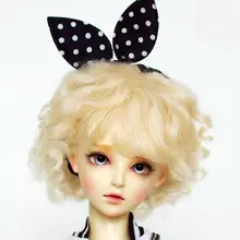 ドール用ウィッグ BJD SD モヘア ショートカール ふわふわ 短め