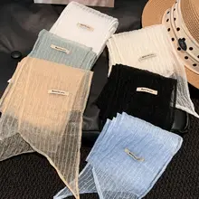 レトロスタイルのシルクスカーフ【軽量・透湿・春夏用・ストール】