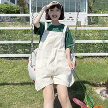 大きいサイズ レディース 夏用 カジュアルTシャツ＆ストレートサロペットパンツ【韓国風・体型カバー・セットアップ対応】