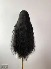黒色高温丝素材の超ロングカールウィッグ【微巻き前髪デザイン・フルヘッド用】