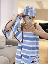可愛いバスドレス【吸水性・速乾性・肌触り良好・大人用・三点セット対応】